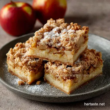 Homemade Apple Pie Bars: Easy Crumbly 9x13 Pie Bar Recipe Recipe Card