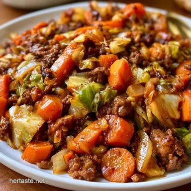Easy Beef And Cabbage Stir Fry for 4