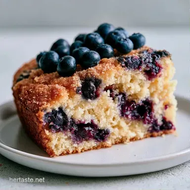 Easy Blueberry Breakfast Cake for 12 Recipe Card
