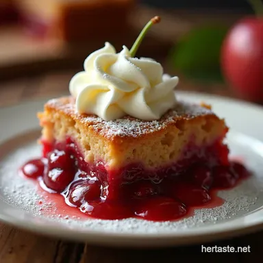 The Easiest Cherry Dump Cake Ever 3Ingredient Magic Recipe Recipe Card