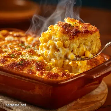 Corn Casserole Recipe with Jiffy Mix 10-Minute Prep, Ultra Creamy Recipe Card