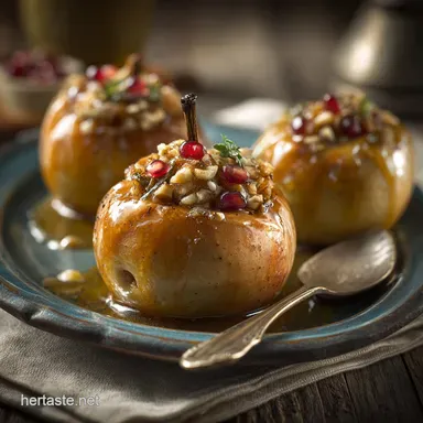 Naturally Sweetened Healthy Stuffed Baked Apples Recipe Recipe Card