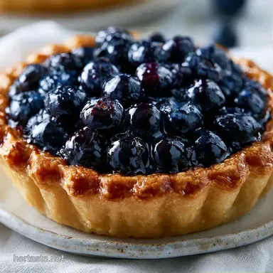 Easy Open Faced Blueberry Pie for 9 Recipe Card