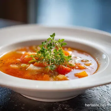 Soup Veg Soup: Silky Broth for 6 Servings Recipe Card