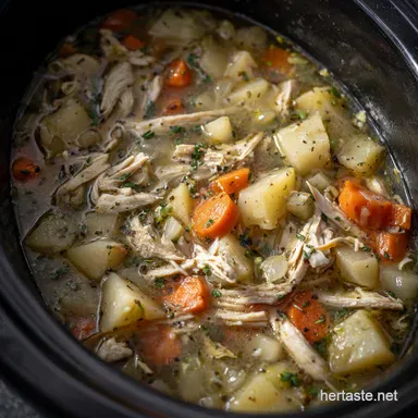 Easy Crockpot Chicken Soup Comfort in a Bowl Recipe Card