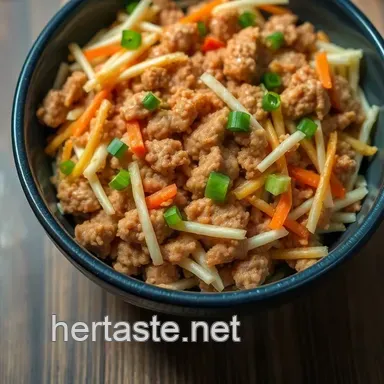 Egg Roll in a Bowl: A Deconstructed Delight presentation