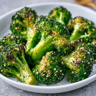 Everything Seasoned Broccoli: Air Fryer Recipe Card