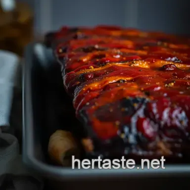 Fall-Off-The-Bone Oven Roasted Ribs presentation