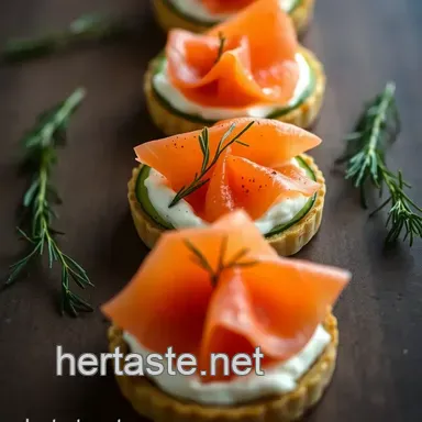 Delightful New Year's Appetizers: Festive Smoked Salmon Canapés Recipe Card