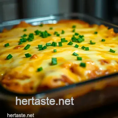 Fiesta Chicken Enchilada Casserole presentation