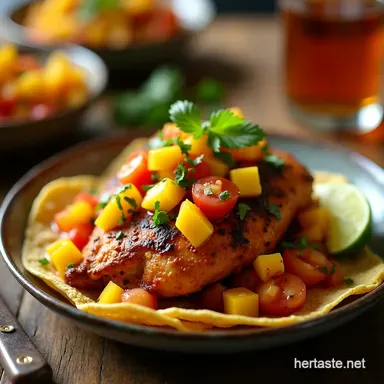 Fiesta chicken salsa recipe with Mango Salsa Weeknight Winner Recipe Card