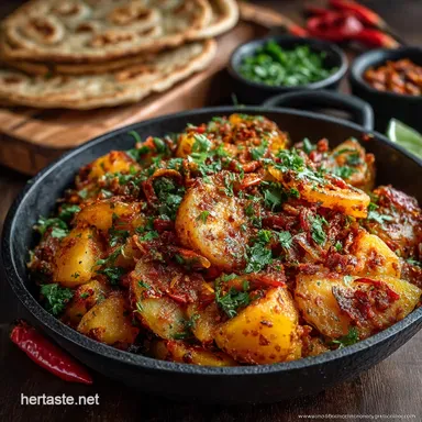 Easy Authentic Potato Masala for Dosa Street Food Filling Recipe Card