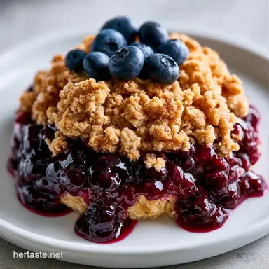 Fresh Blueberry Crisp Recipe: Golden Recipe Card