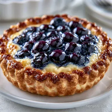 Fresh Blueberry Custard Pie for 8 Slices