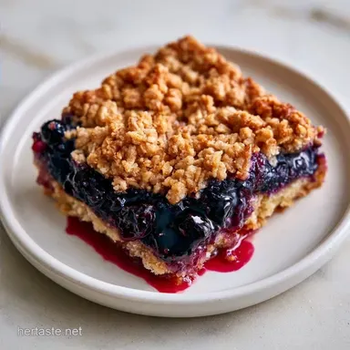 Fresh Blueberry Dessert Bars with Oats