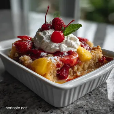 Fruit Cocktail Dump Cake with Cake: Velvety Dessert Recipe Card