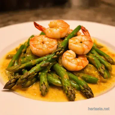 Garlic Butter Shrimp with Asparagus Ready in 20 Minutes Recipe Card