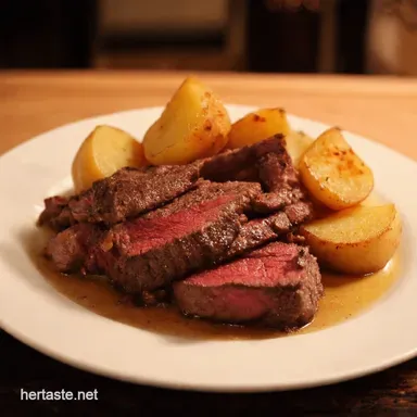 Garlic Steak Potatoes Pub Grub Made Easy Recipe Card