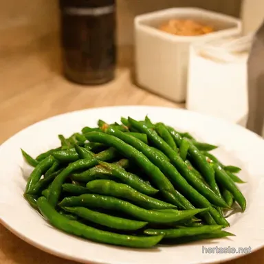 Chinese Buffet Green Beans Restaurant Style at Home Recipe Card