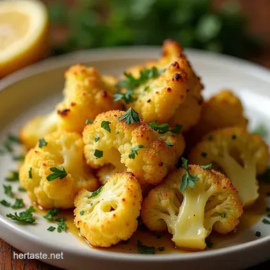Golden Roasted Cauliflower with LemonHerb Gremolata Recipe Card