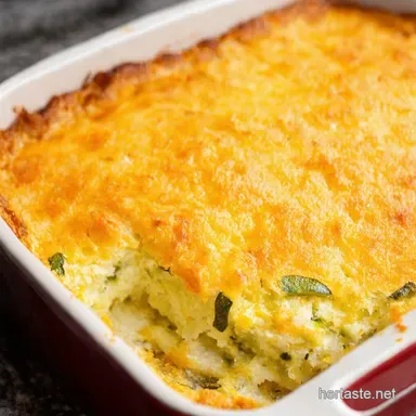 Golden Zucchini Bake A Cheesy Comfort Food Classic Recipe Card