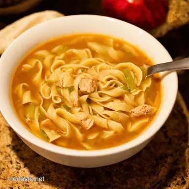 Grandmas Best Chicken Noodle Soup Recipe Comfort Food Recipe Card