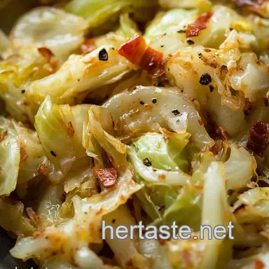 Grandma's Fried Cabbage Recipe (with a Kick!) | Easy! Recipe Card