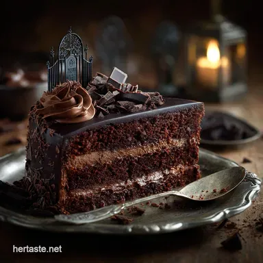 The Graveyard Gateau Rich Dark Chocolate Spooky Halloween Cake Recipe Recipe Card