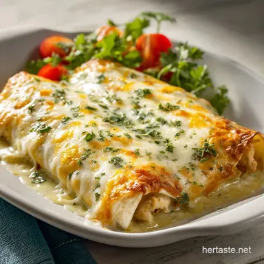 Green Chile Chicken Enchiladas: Creamy Recipe Card
