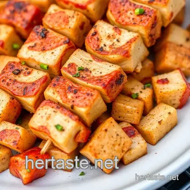Grilled Mediterranean Chicken Skewers with Tzatziki Sauce presentation