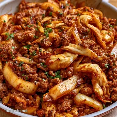 Ground Beef and Cabbage in 30 Minutes