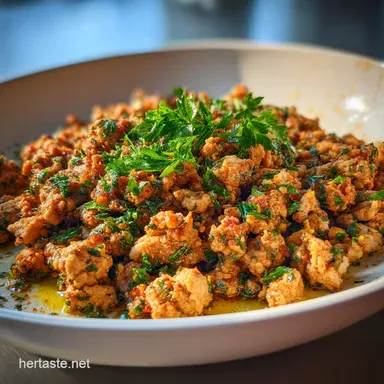 Recipe with Ground Chicken and Garlic in 22 Minutes | Pan-Seared Herbs