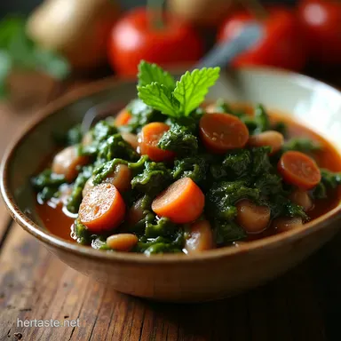 SlowSimmered Southern Turnip Greens with Ham Hock Recipe Recipe Card