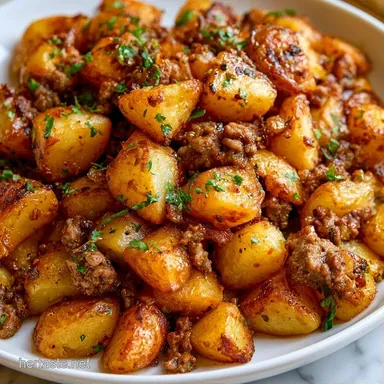 Hamburger Hash in 35 Minutes Recipe Card