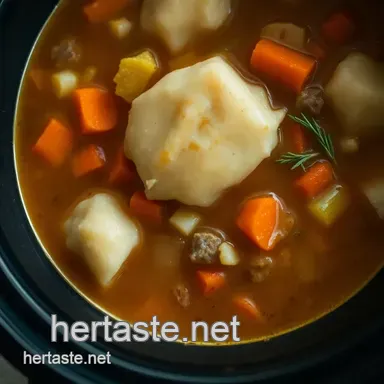 Hearty Slow Cooker Chicken Soup with Fluffy Dumplings: A Cozy Family Favorite Recipe Card