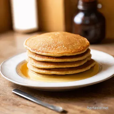 My GoTo whole wheat pancakes recipe Fluffy Delicious Recipe Card