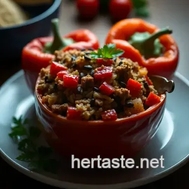 Heavenly Stuffed Peppers: A Wholesome Delight presentation