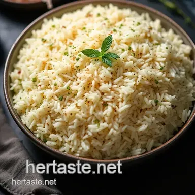 Easy & Flavorful Seasoned Rice Dish: My Herb-Infused Garlic Rice Recipe Card