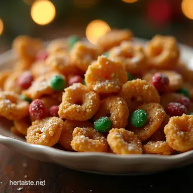 The Ultimate Holly Jolly Chex Mix Spiced Holiday Snack Recipe Card
