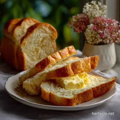 Homemade White Bread Recipe with Butter for Delicious Sandwiches Recipe Card