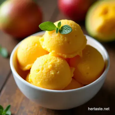 Sunshine Scoop Easy Homemade Mango Gelato Recipe Recipe Card