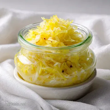 Sauerkraut Recipe: Traditional Fermented for 21 Days Recipe Card