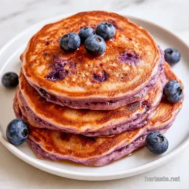 Ube Pancakes in 20 Minutes Recipe Card