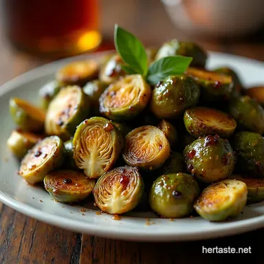 Crispy Honey Balsamic Brussels Sprouts Recipe Perfect Glaze Recipe Card