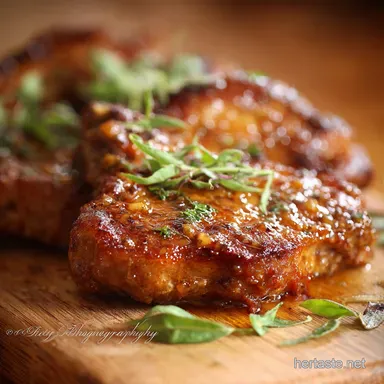 Honey Mustard Pork Chops The Best Sticky PanGlazed 30Minute Recipe Recipe Card