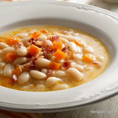 Ina Garten Tuscan White Bean Soup for 6 Recipe Card