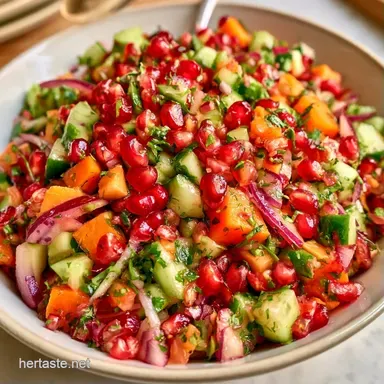 Indian Pomegranate Salad in 15 Minutes Recipe Card