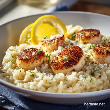 Instant Pot Risotto with Seared Scallops Creamy Lemon, Restaurant Quality