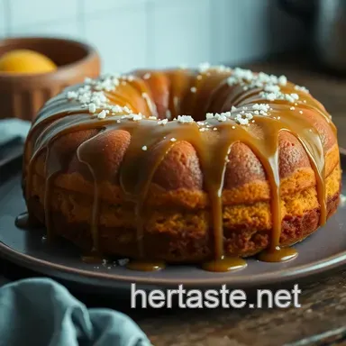 Irresistible Salted Caramel Kentucky Butter Cake presentation