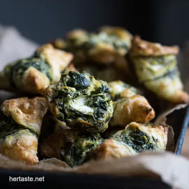 Jolly Good spinach puffs Recipe Easy Feta Spinach Recipe Card